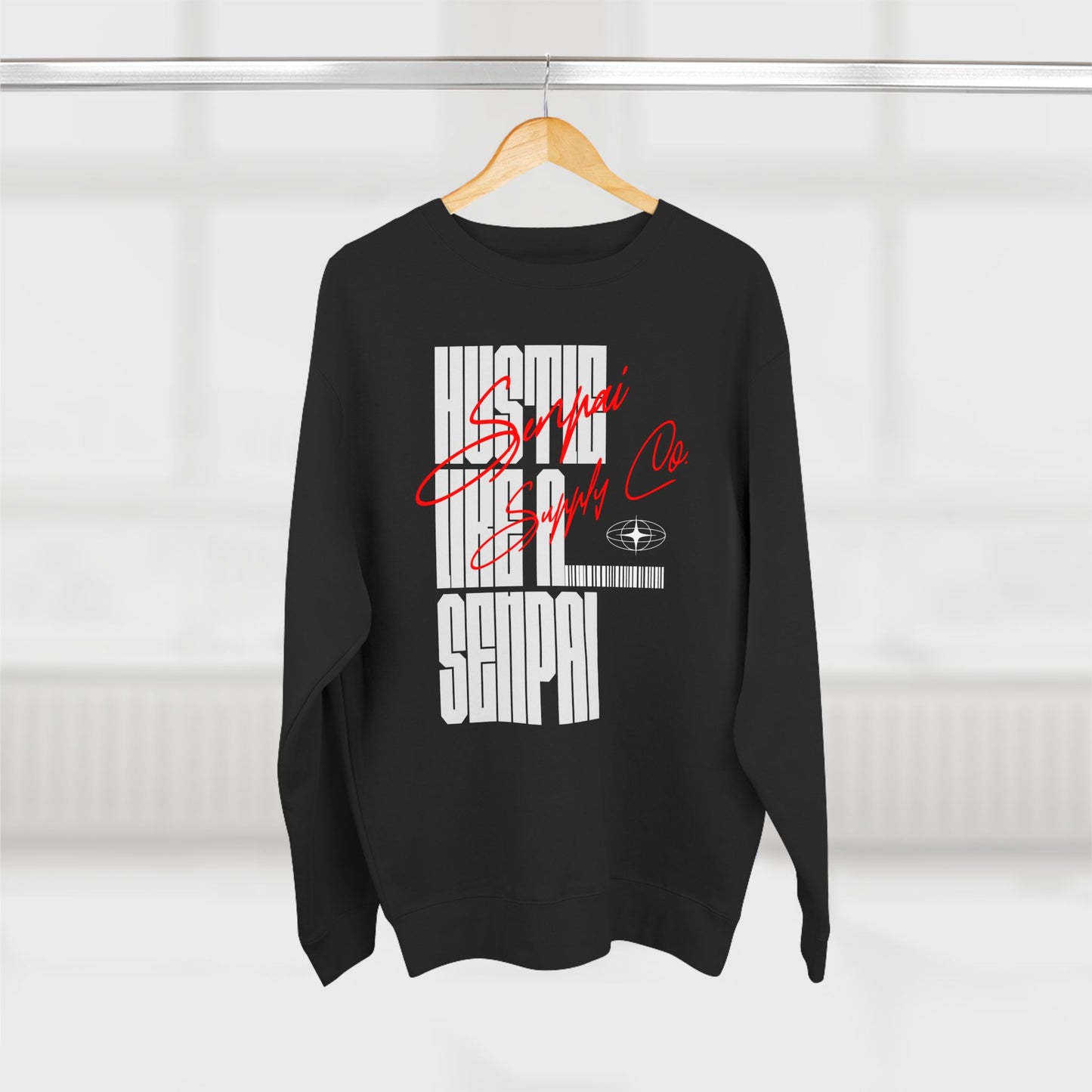 Hustle Like a Senpai Unisex Crewneck Sweatshirt