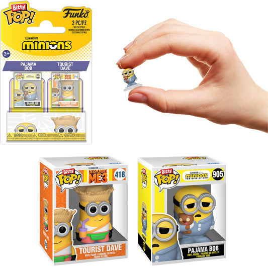 Minions Pajama Bob and Tourist Dave Funko Bitty Pop! Mini-Figure 2-Pack